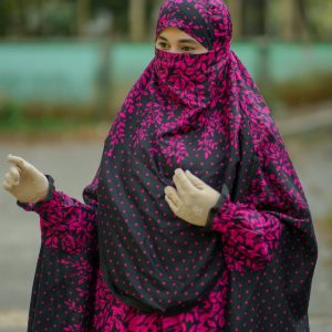 Olive Bloom – Semi-Long Instant Ready Khimar